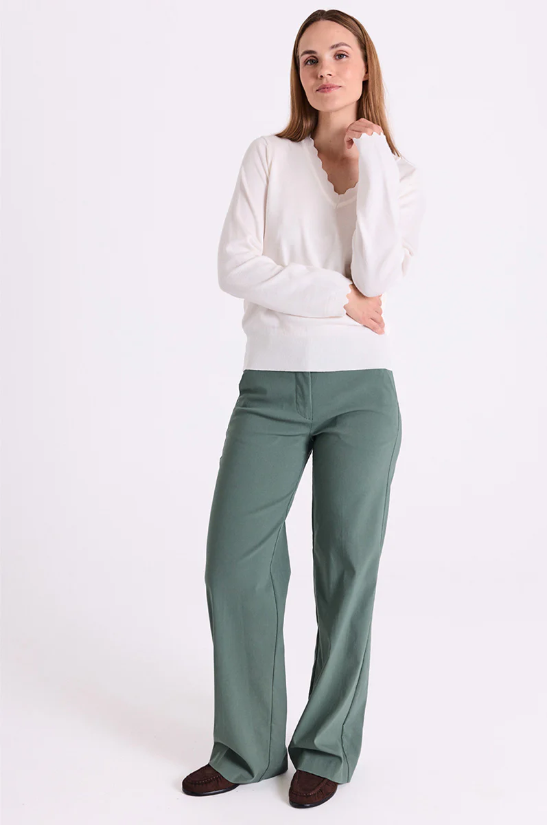 Solvej Pants 206019 | Dark Forest | Bukser fra Freequent - Image 8