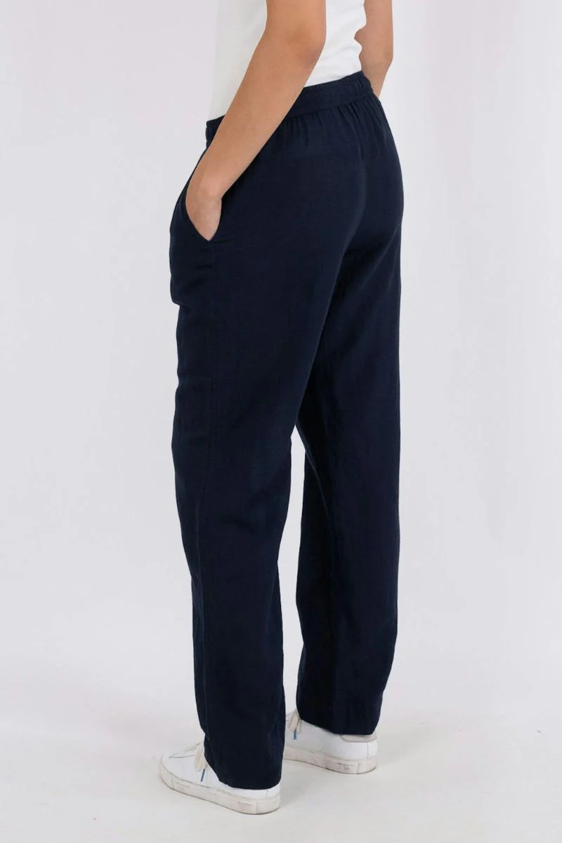 Sonar Linen Pants | Navy | Bukser fra Neo Noir - Image 5