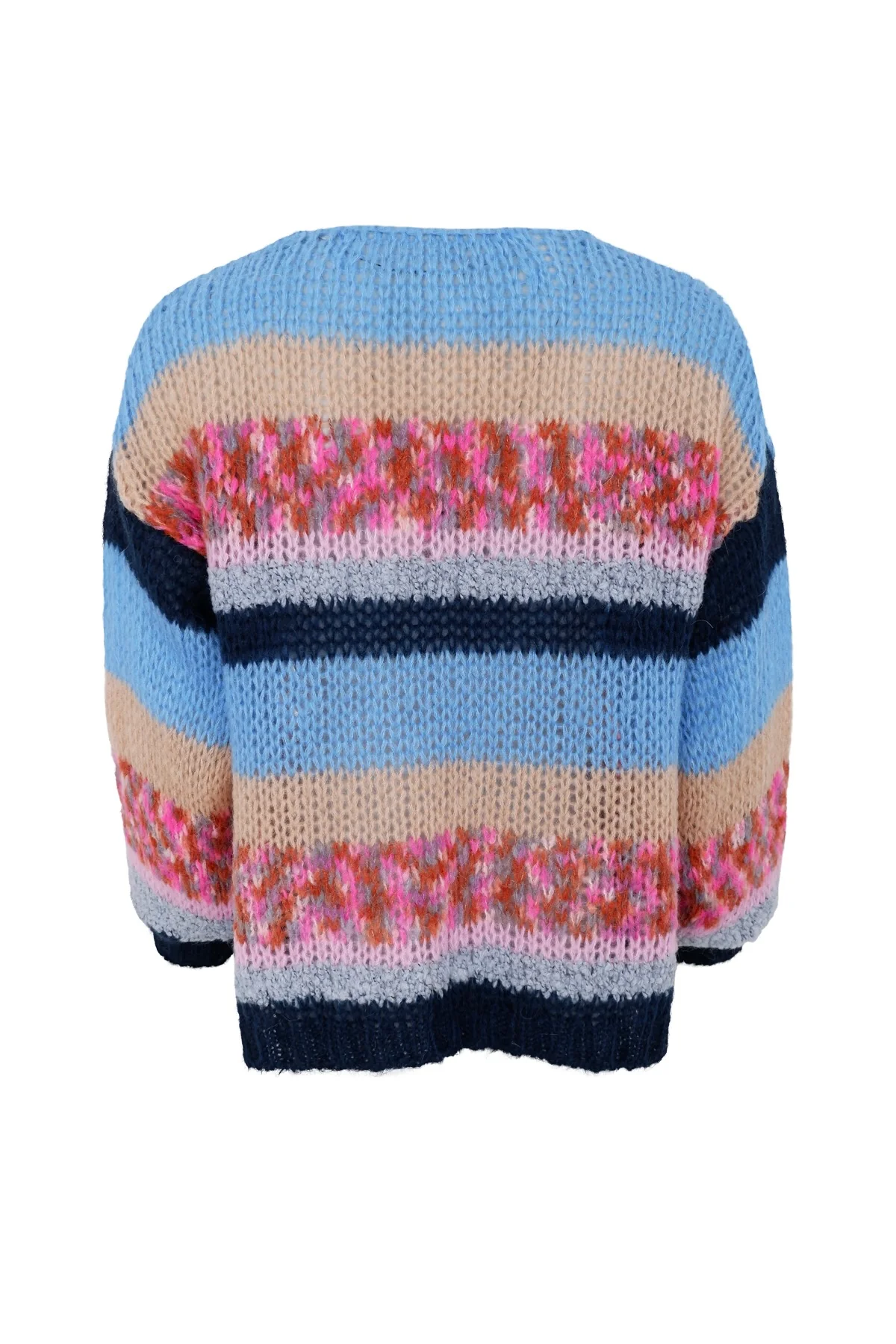 Sophie Striped Cardigan | Blue Multi | Strik fra Black Colour - Image 4