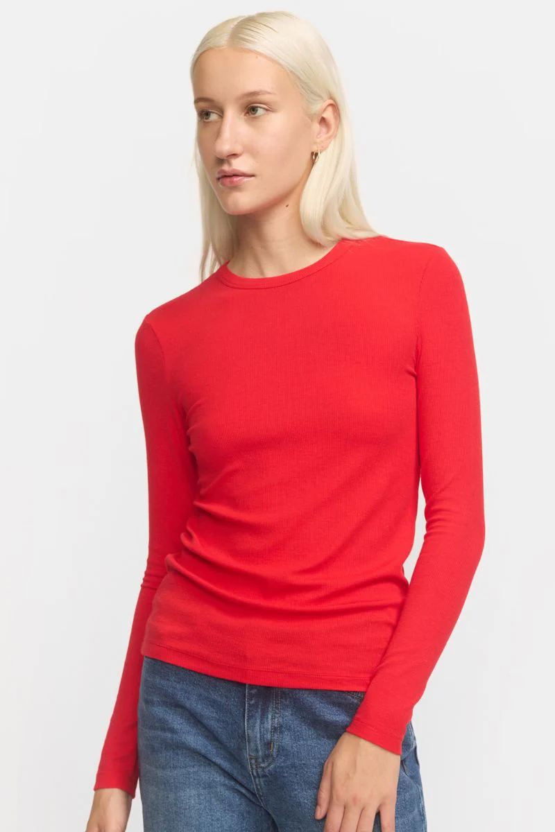 SRFenja O-neck Top SRAW22-300 | Racing Red | T-shirt fra Soft Rebels - Image 2