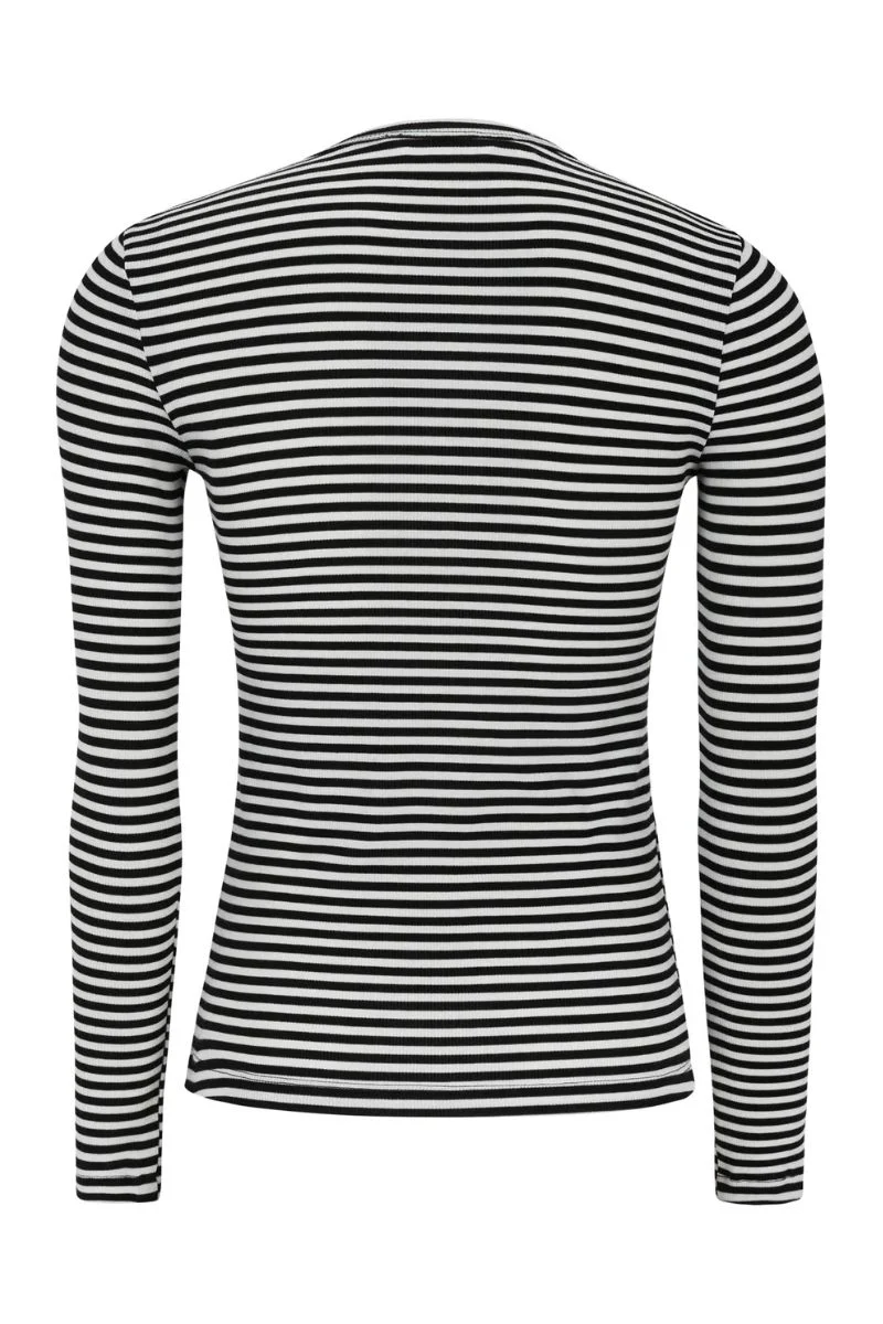 SRFenja Stripe O-neck Top SR124-303 | Black | T-shirt fra Soft Rebels - Image 4