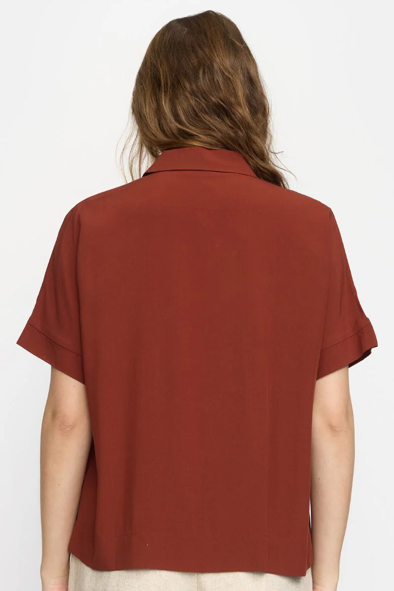 SRFreedom SS Shirt | Brandy Brown | Bluse fra Soft Rebels - Image 3