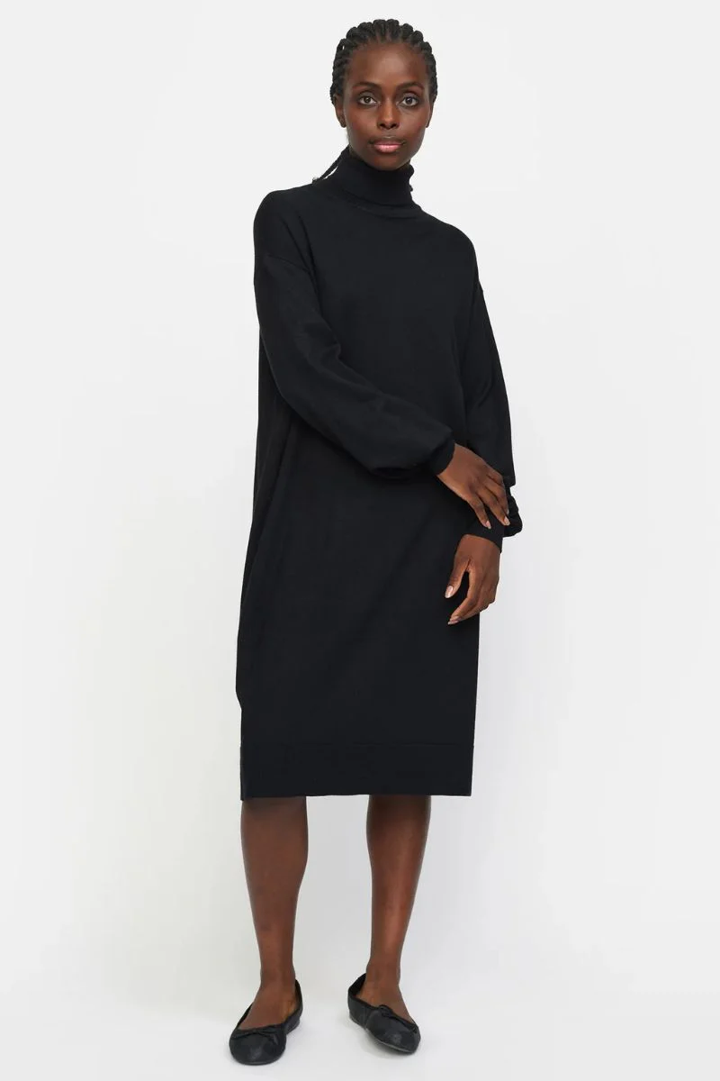 SRLea Rollneck Dress Knit | Black | Kjole fra Soft Rebels - Image 3