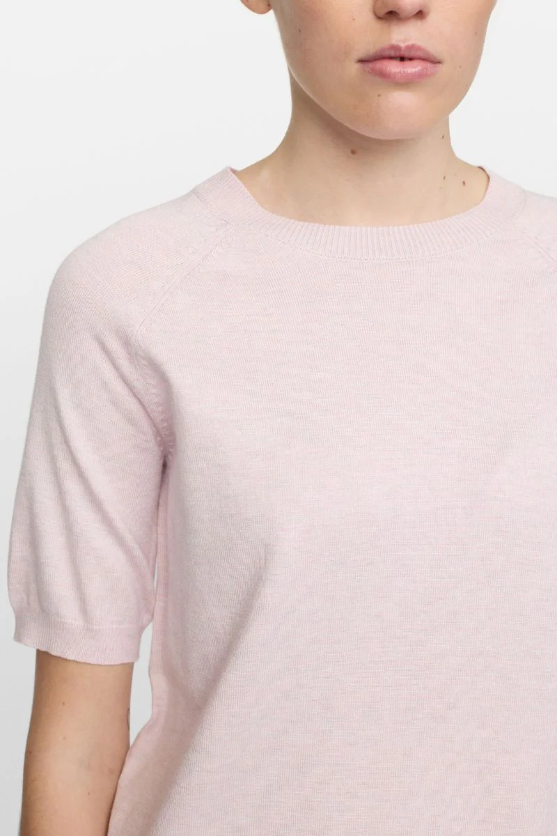 SRMarla SS O-neck knit SR320-200 | Hushed violet melange | Strik fra Soft Rebels - Image 3