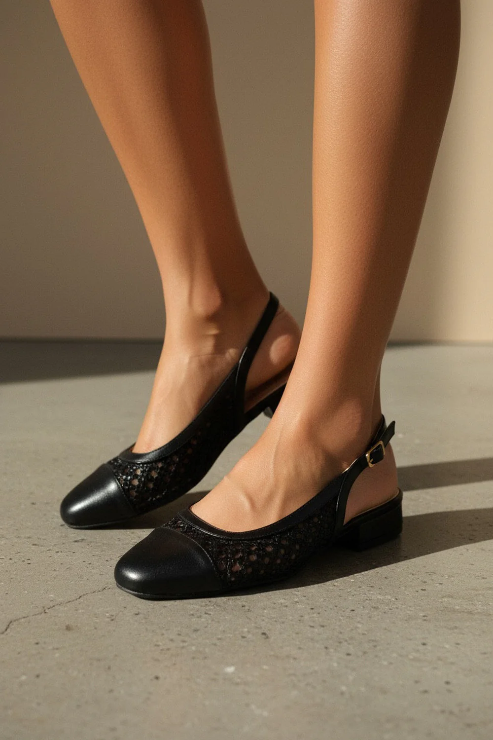 Stella Slingback | Black | Ballerina fra Lazy Bear