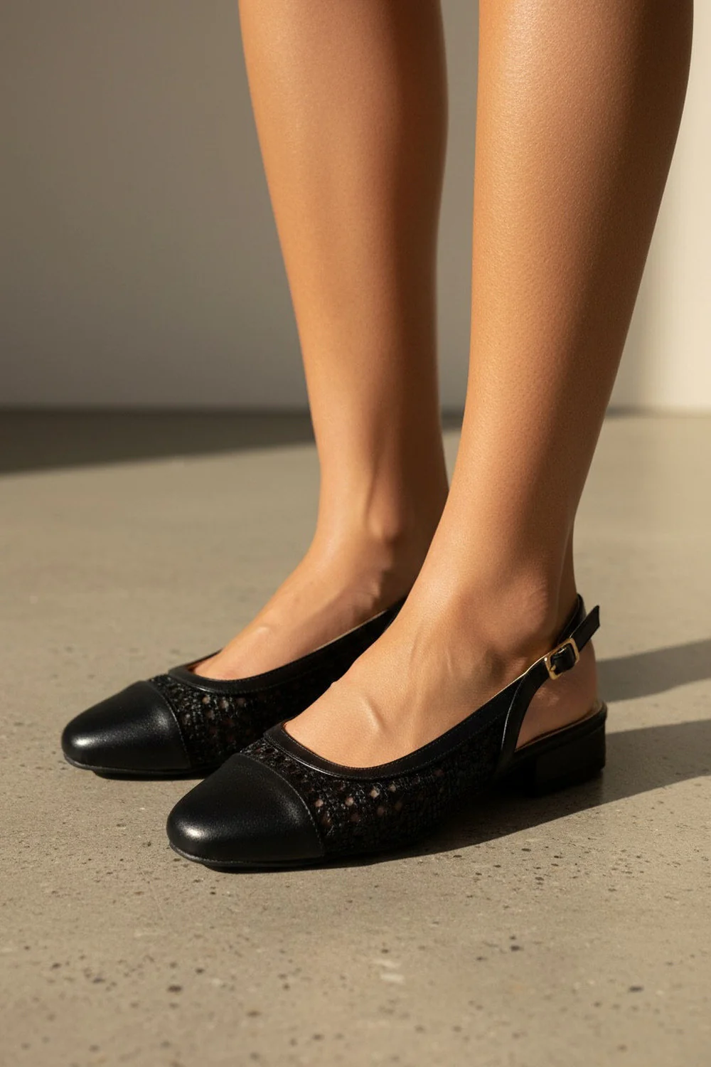 Stella Slingback | Black | Ballerina fra Lazy Bear - Image 3
