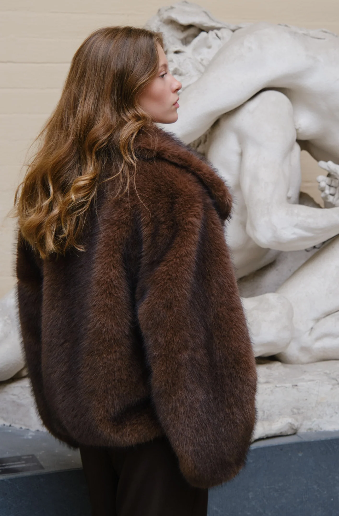 Stephanie Faux Fur Jacket | Brown | Jakke fra Neo Noir - Image 2