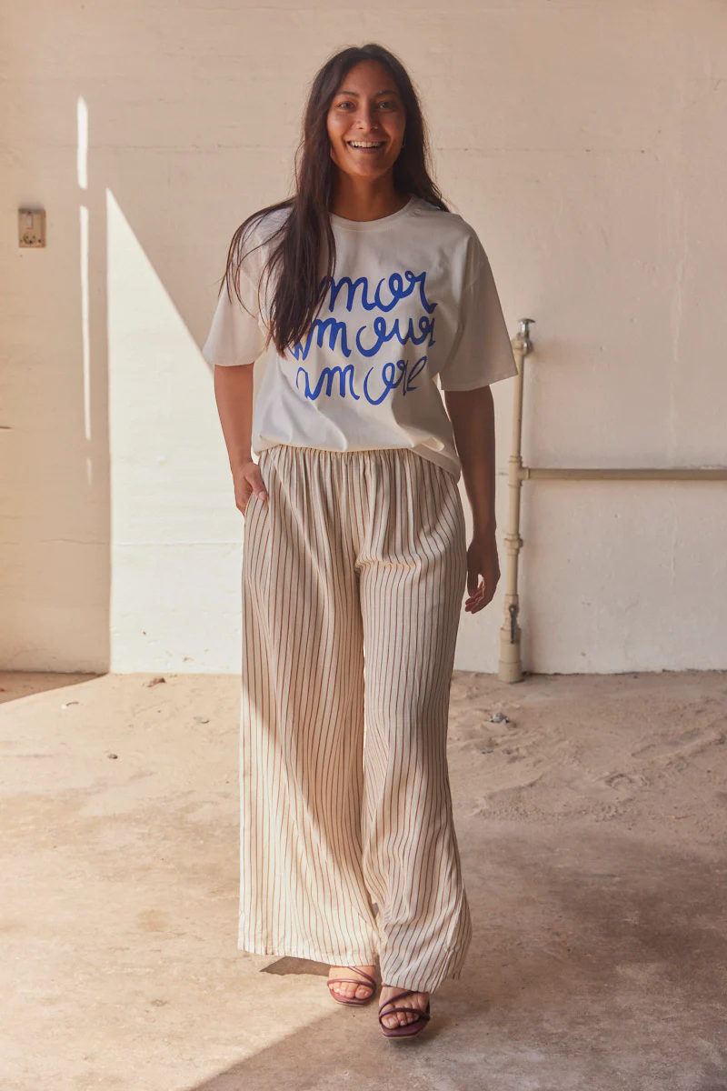 Striped Pants P9938 | Cream | Bukser fra Atelier C
