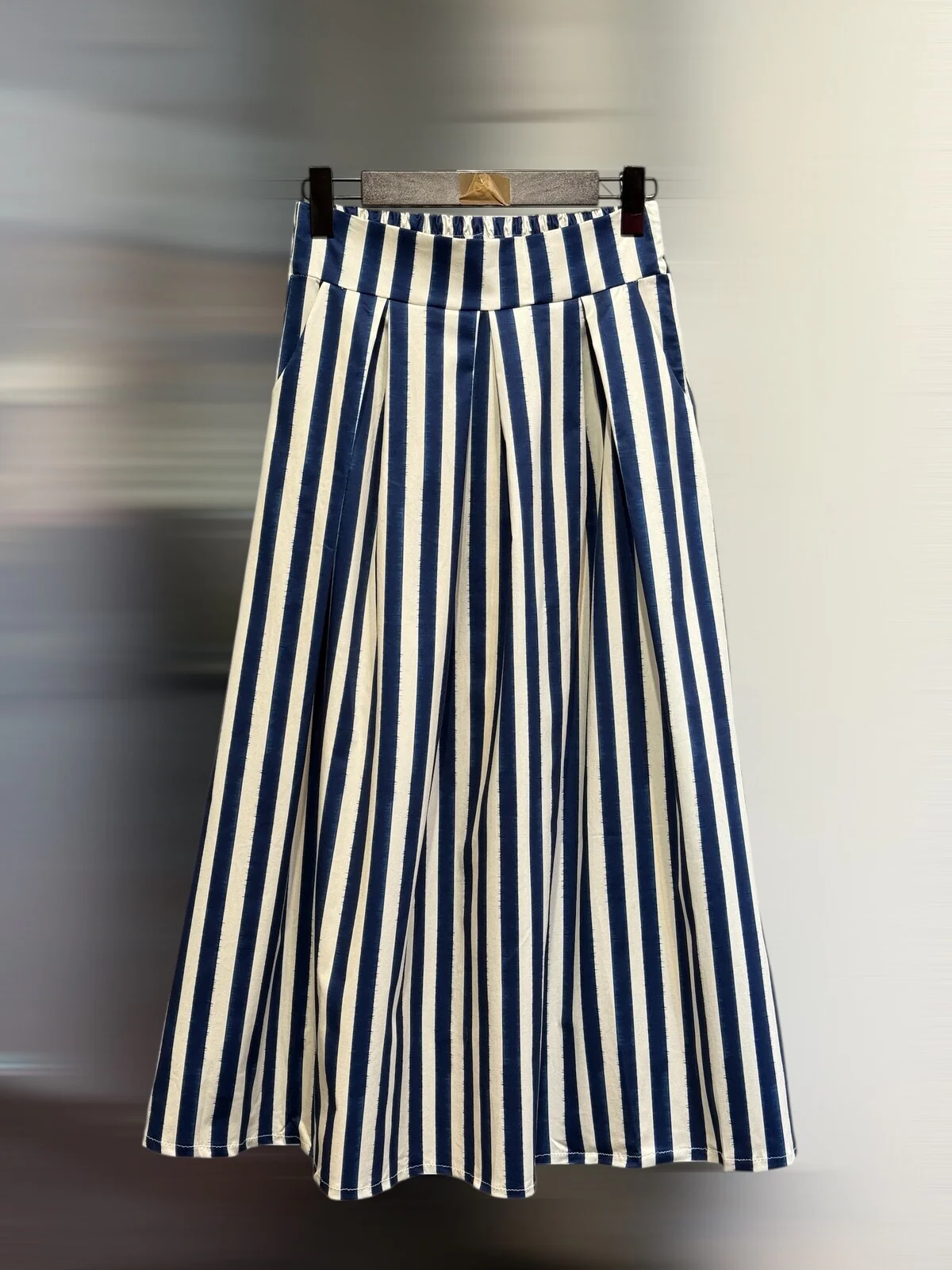 Stina Striped Skirt | Dark Blue | Nederdel fra Atelier C - Image 3