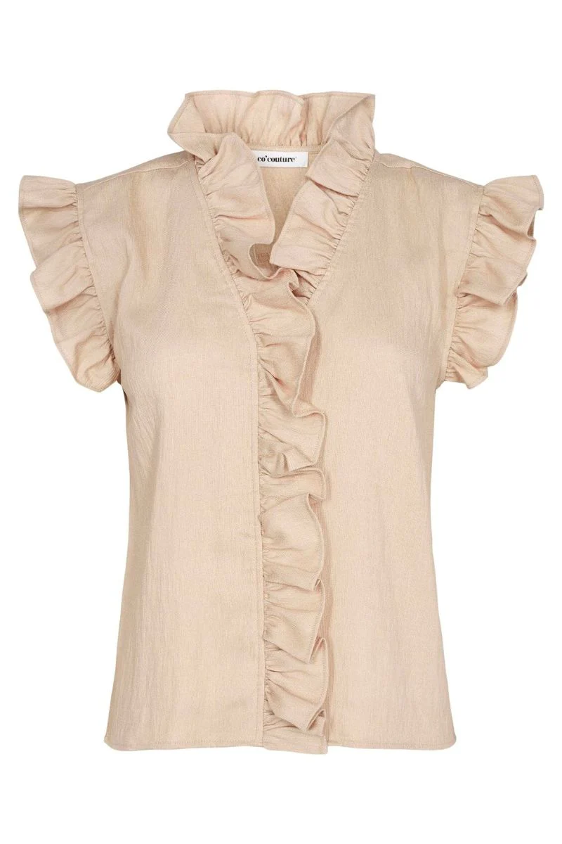 Sueda Frill Top | Bone | T-Shirt fra Co'couture - Image 2