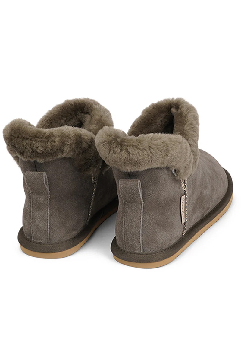 Sula | Army | Shearling Suede Boots fra Lovelies - Image 4