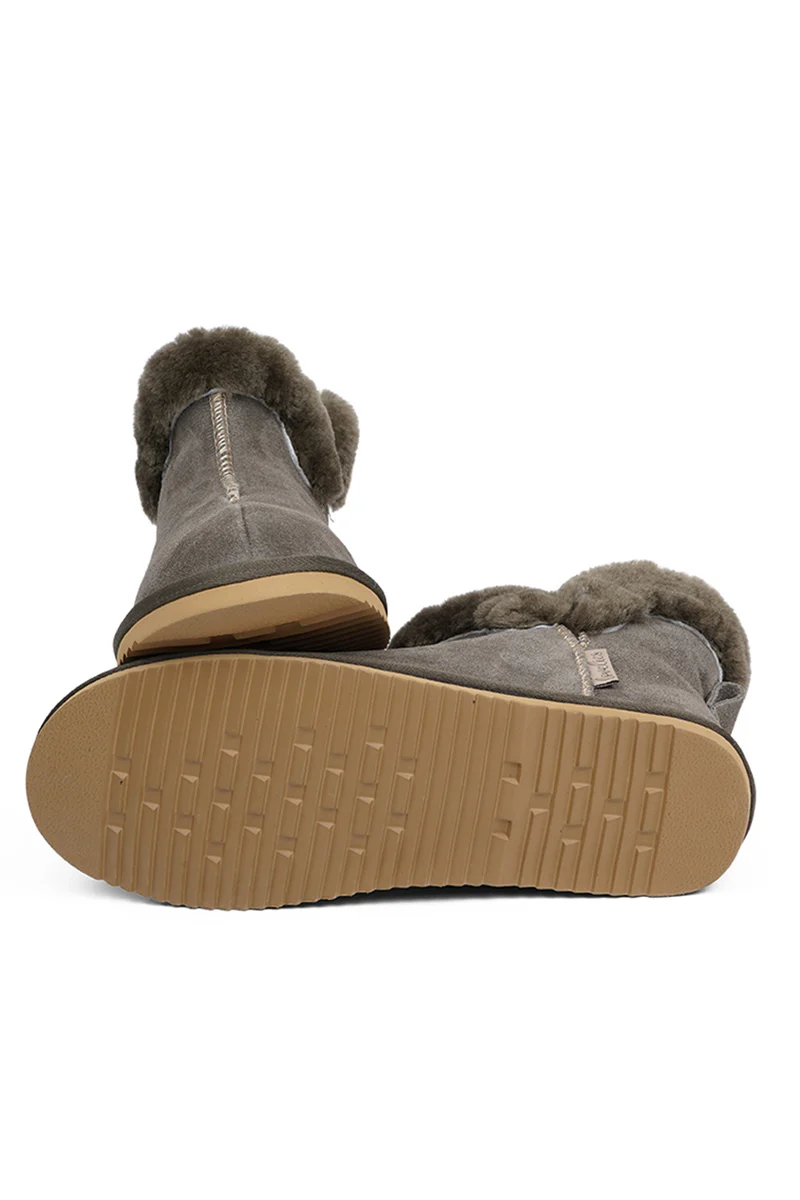 Sula | Army | Shearling Suede Boots fra Lovelies - Image 7