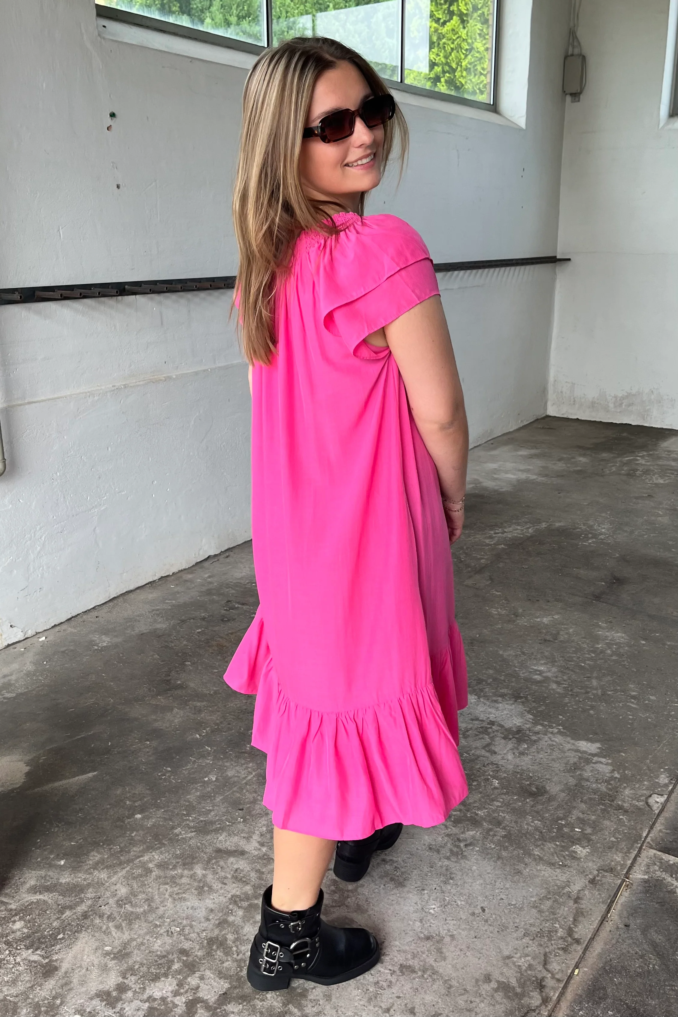 Sunrise Crop Dress | Pink | Kjole fra Co'couture - Image 5