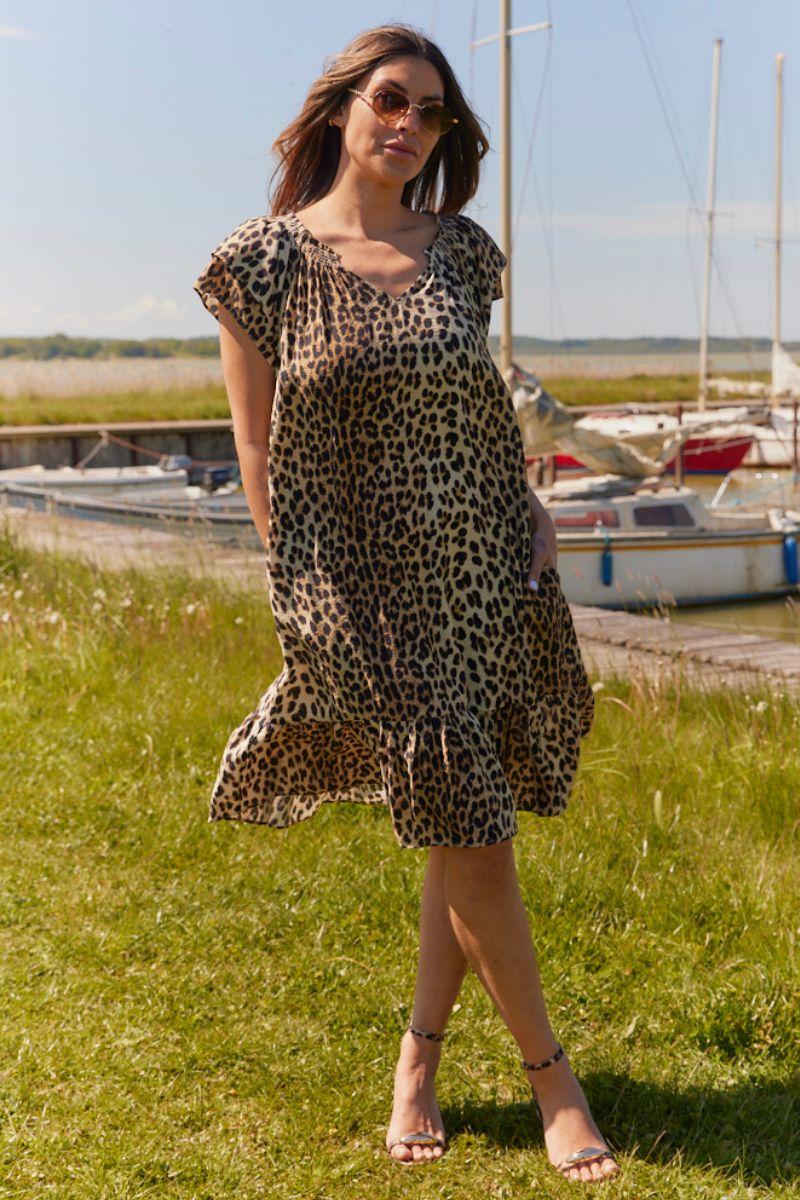 Sunrise Crop Lima Leo Dress 36538 | Khaki - Image 3