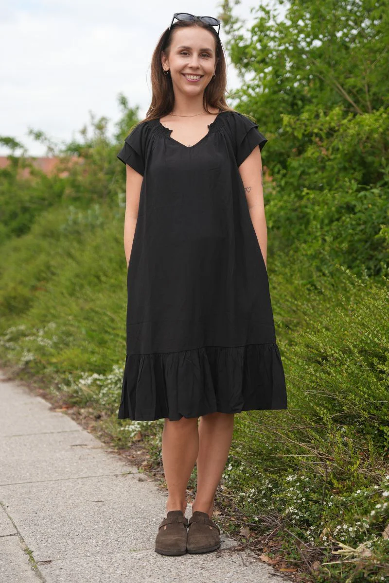 Sunrise Cropped Dress | Sort | Kjole fra Co'couture - Image 3