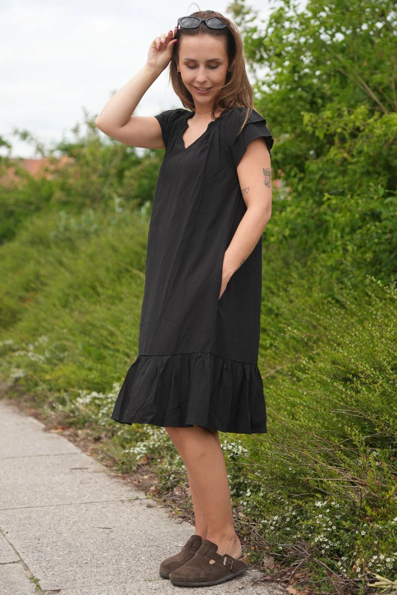 Sunrise Cropped Dress | Sort | Kjole fra Co'couture - Image 5