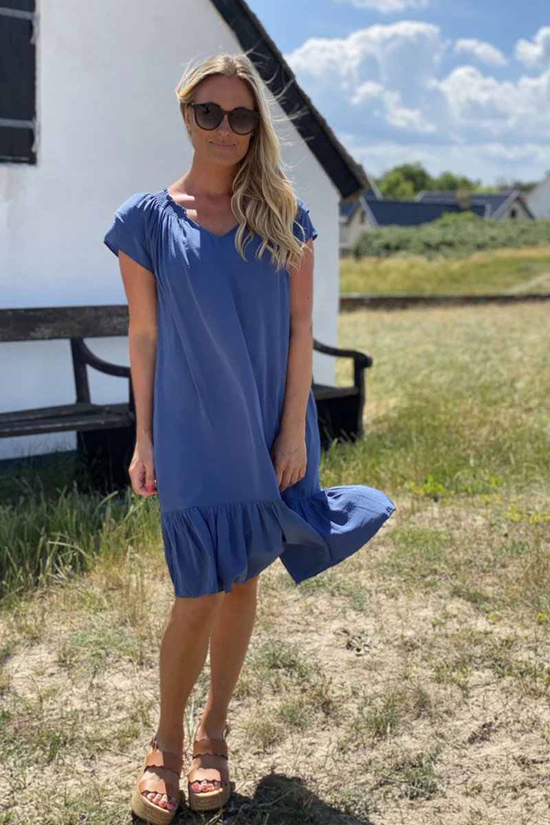 Sunrise Cropped Dress | Sky Blue | Kjole fra Co'couture - Image 6