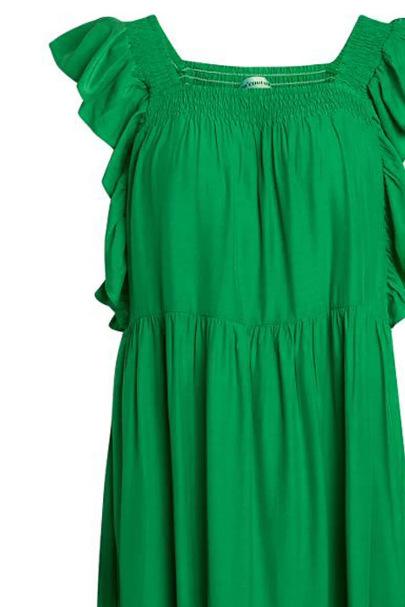 Sunrise Smock Dress | Green | Kjole fra Co'Couture - Image 2