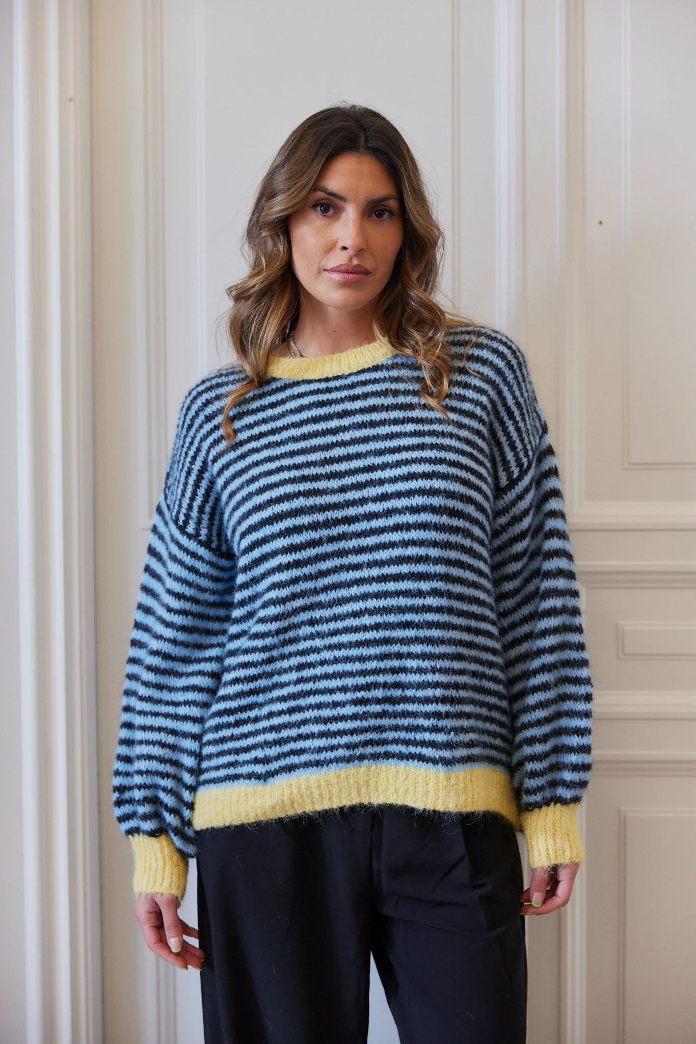 Super Soft Sweater 25342 | Blue | Strik fra Atelier C - Image 7