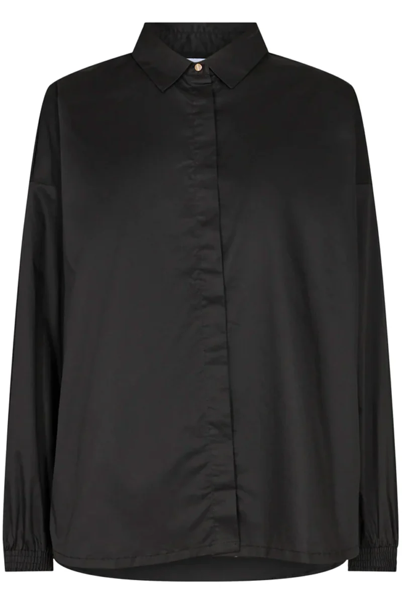 Sussi Ls Short Shirt | Black | Skjorte fra Liberté