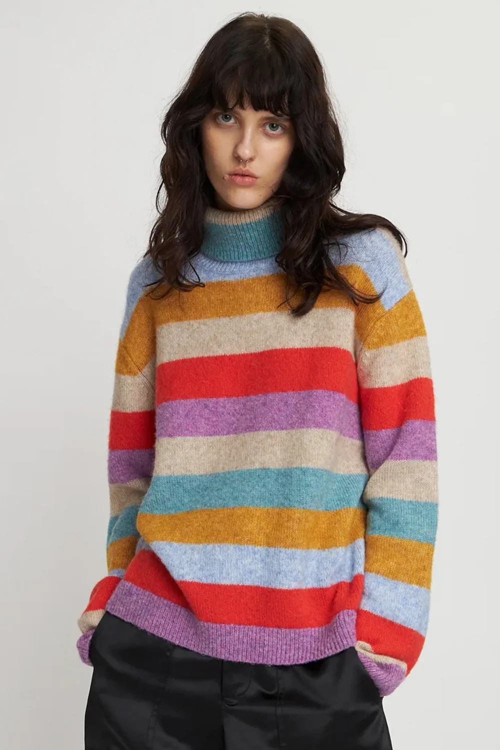 Multicolor stripe knit | Multi | Strik fra Stella Nova