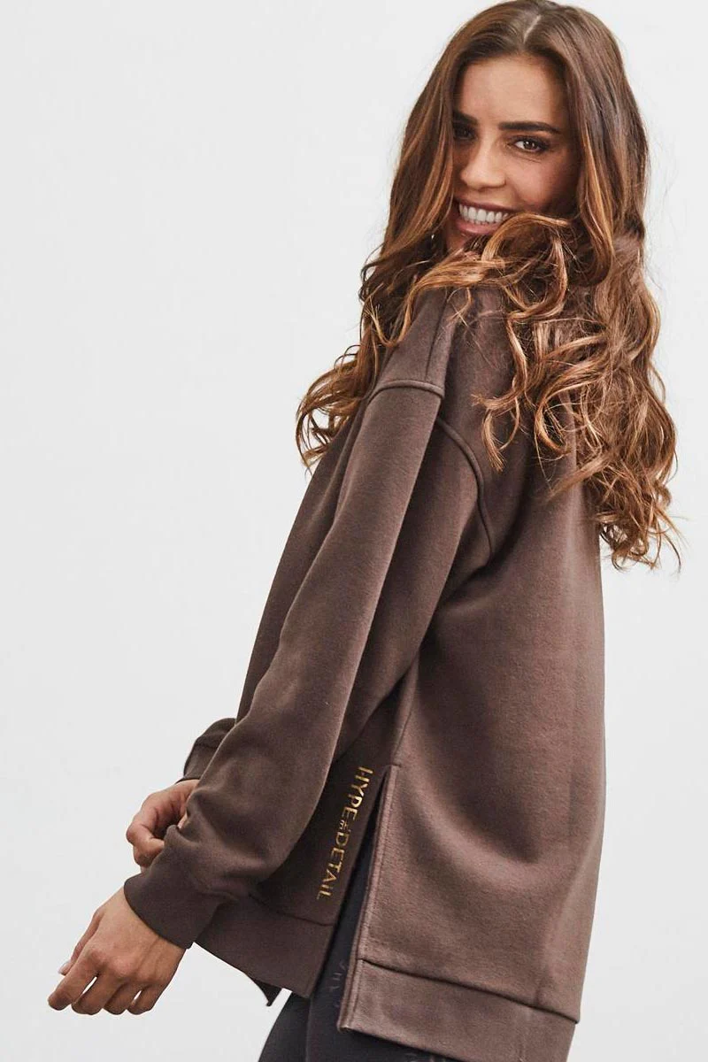 Sweatshirt l Brun l Sweatshirt fra Hype The Detail - Image 3