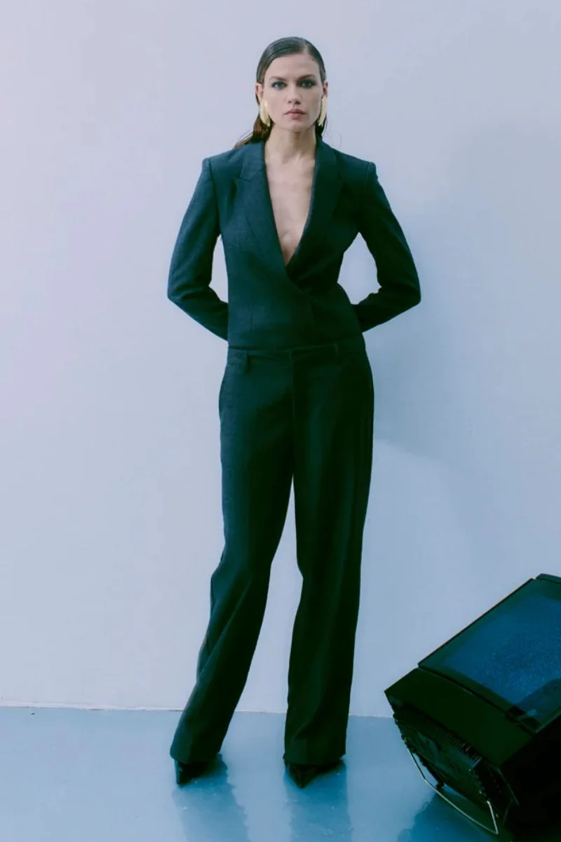Tailor Pants 204902 | Black W. Medium Grey Mel. | Bukser fra Copenhagen Muse - Image 5