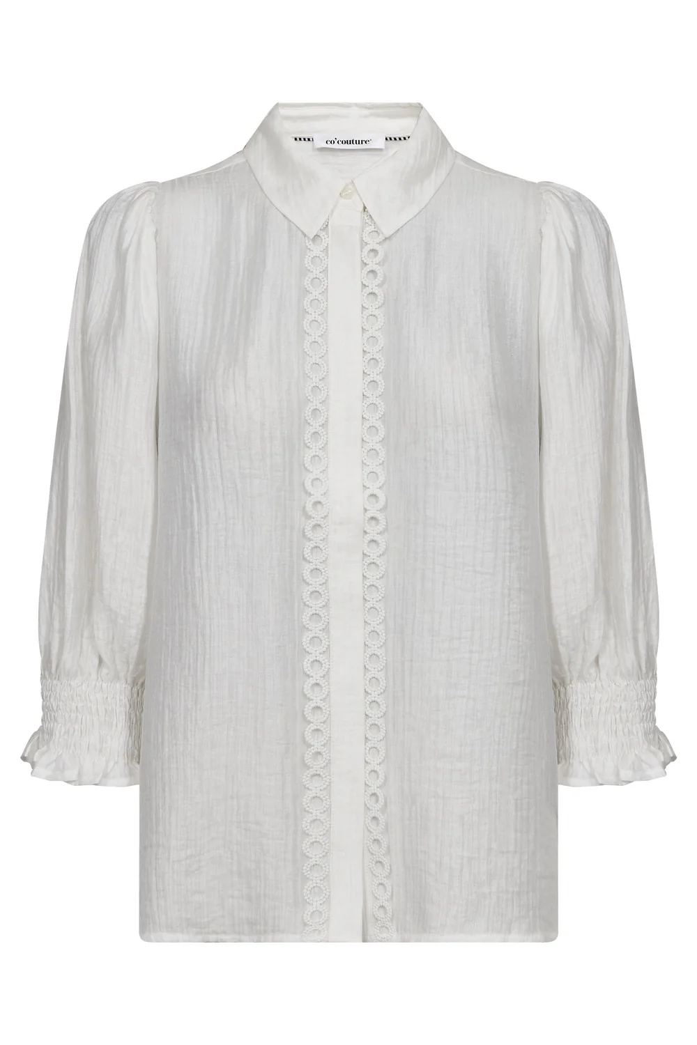 Tassy Lace SS Shirt 45073 | White | Top fra Co'couture - Image 3