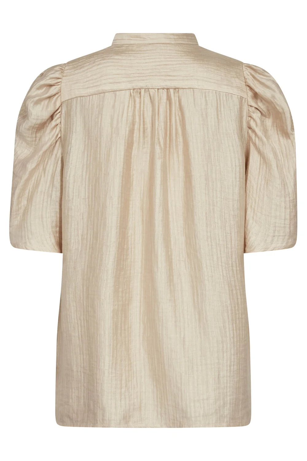 Tassycc Lace Ss Puff Shirt | Bisquit | Skjorte fra Co'Couture - Image 4
