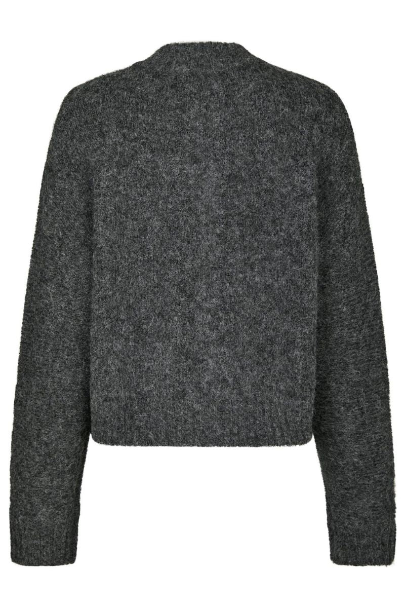Taura Fluffy Knit Cardigan | Antracit | Strik fra Neo Noir - Image 5