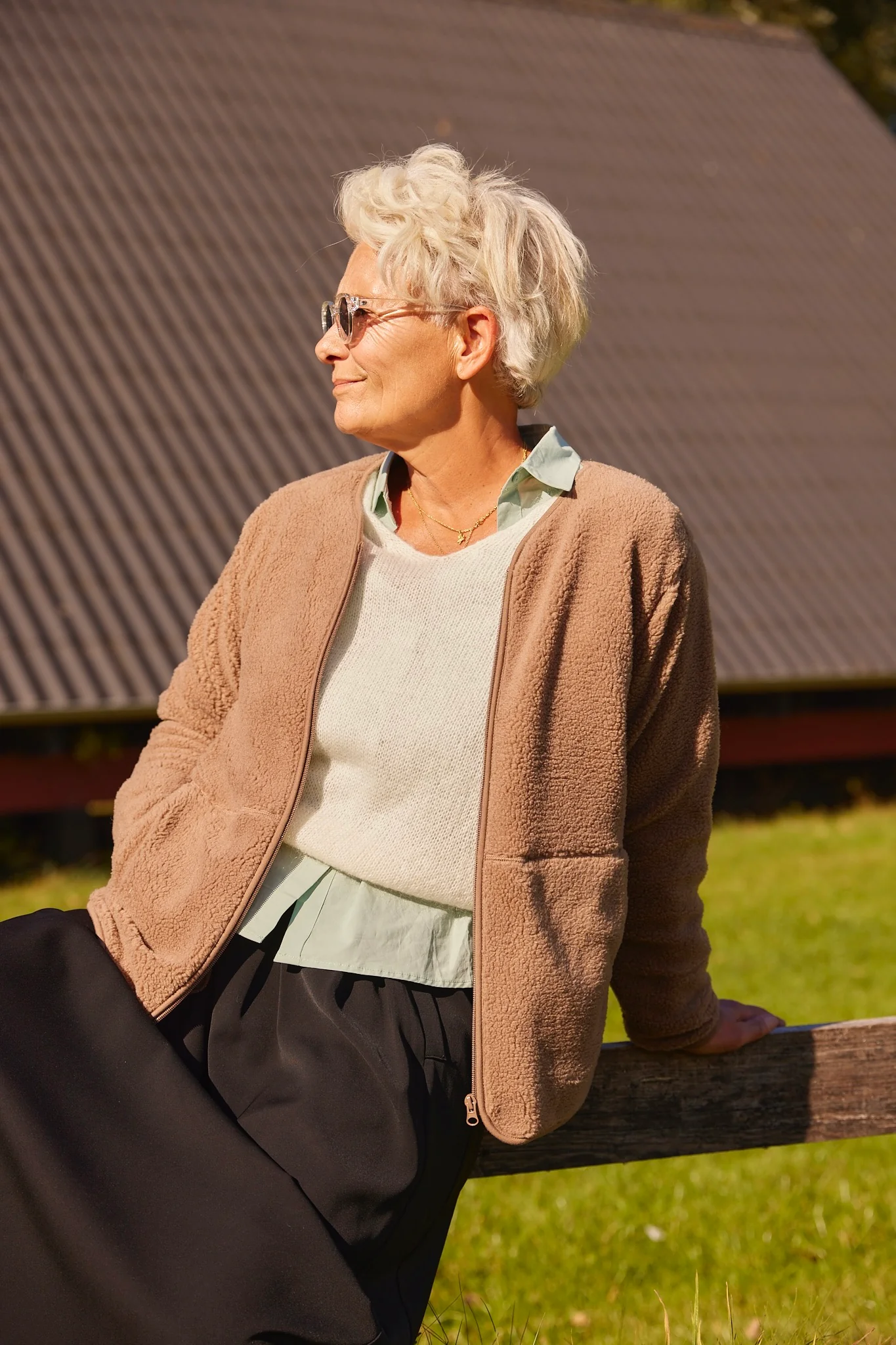 Teddy Jacket 207623 | Desert Taupe | Jakke fra Freequent - Image 2