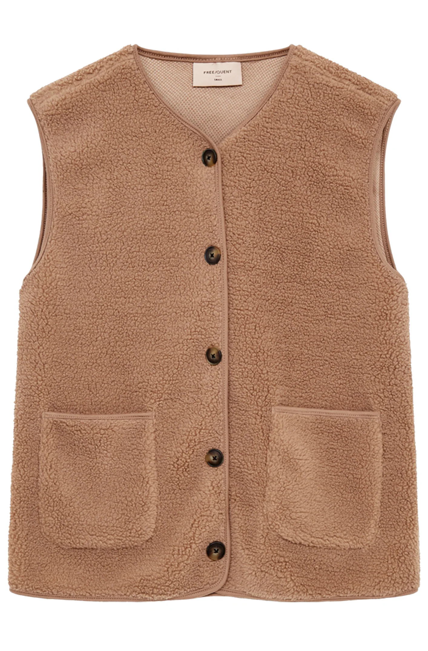 Teddy Waistcoat | Desert Taupe | Vest fra Freequent