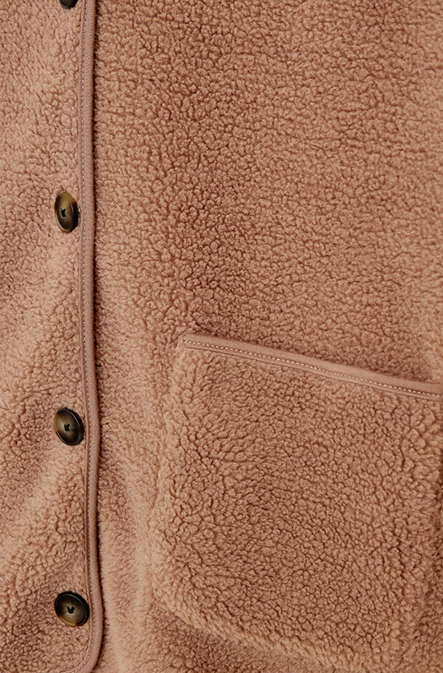 Teddy Waistcoat | Desert Taupe | Vest fra Freequent - Image 3