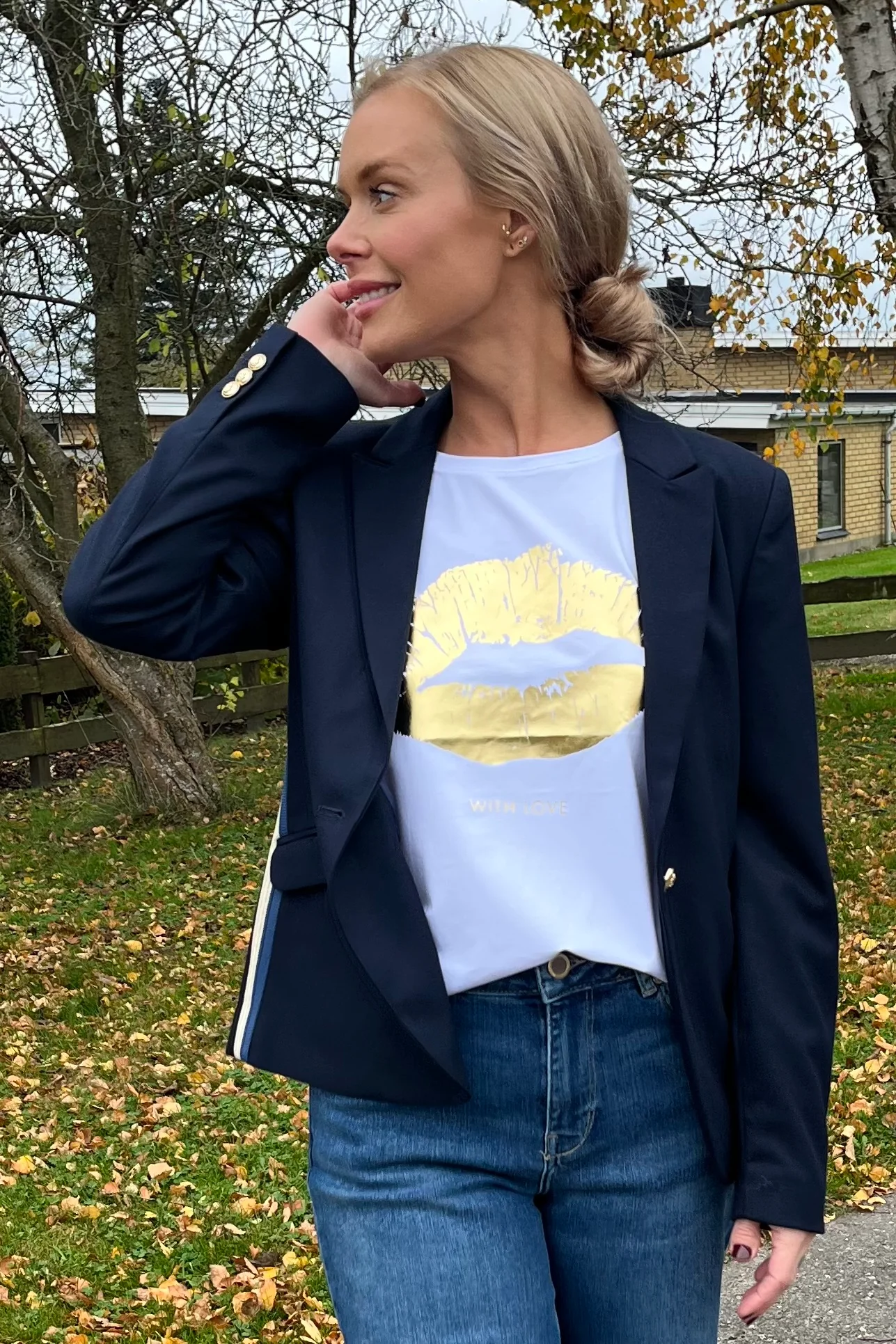 The Kiss Tee | White Gold | T-Shirt fra Co'couture - Image 11