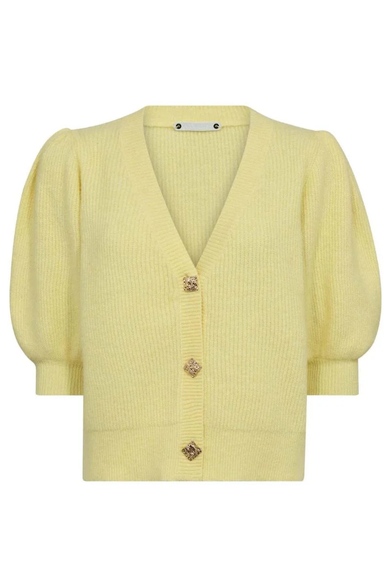 Theresa SS Cardigan 32231 | Pastel Yellow | Strik fra Co'couture - Image 2