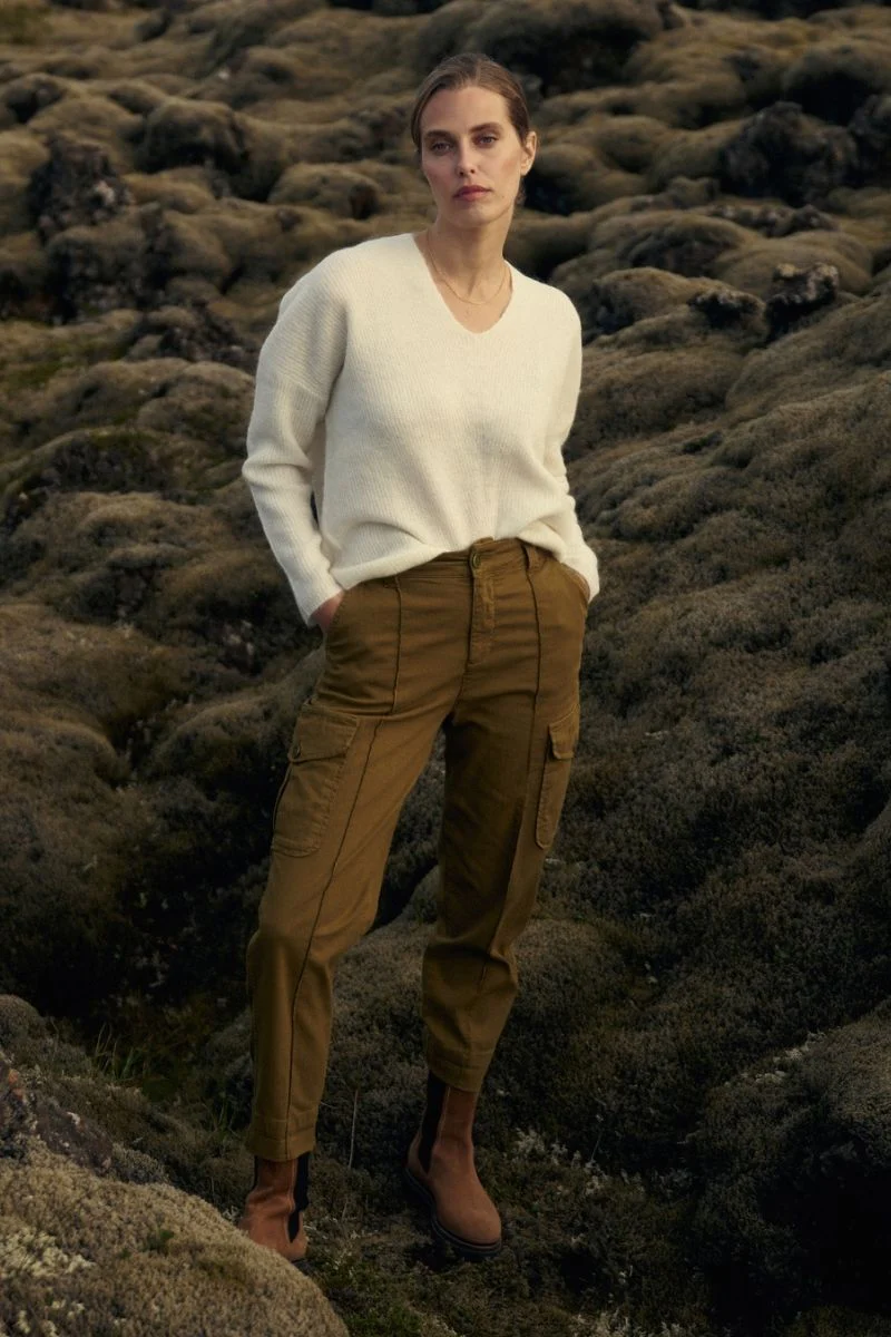 Thora V-Neck Knit | Ecru | Strik fra Mos Mosh - Image 5