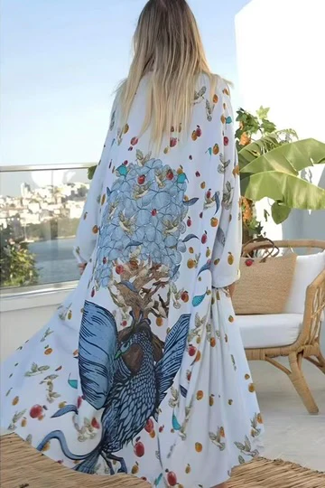 Tiki Bloom | Blue | Kimono fra Statebird - Image 6