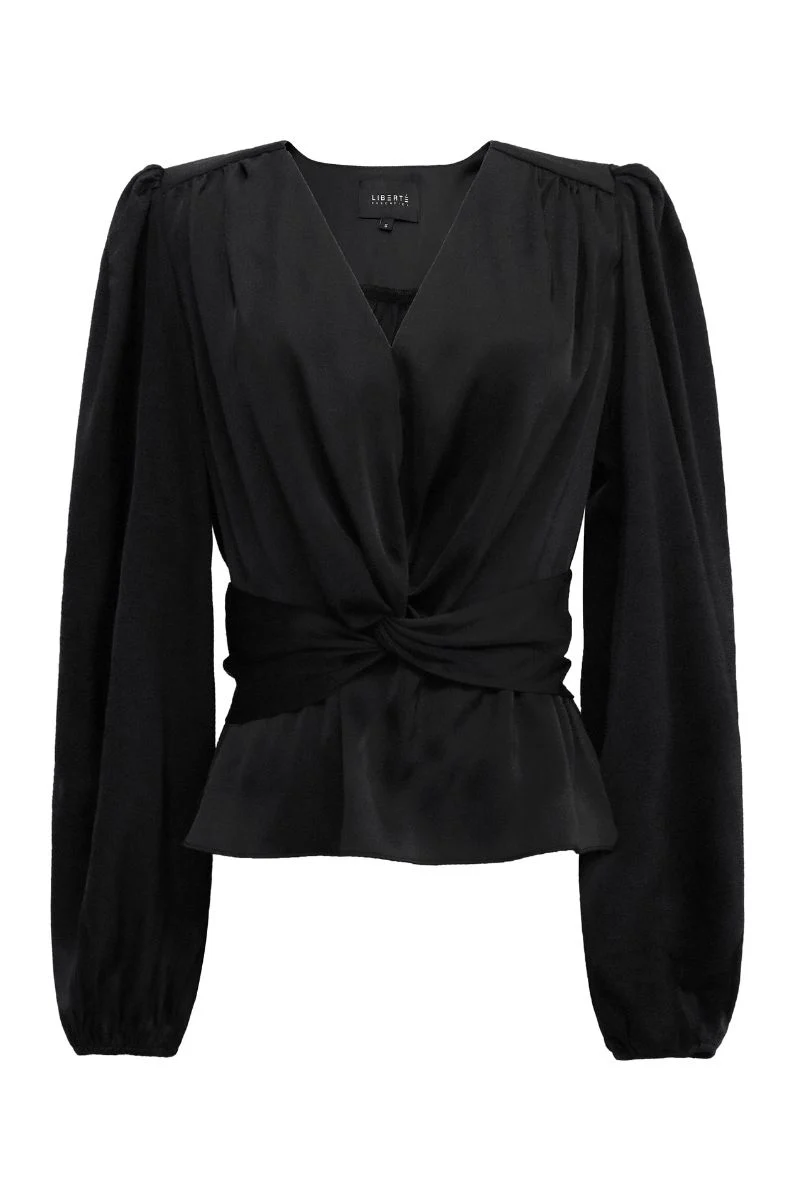 Tiki Ls Twist Blouse | Black | Bluse fra Liberté - Image 2