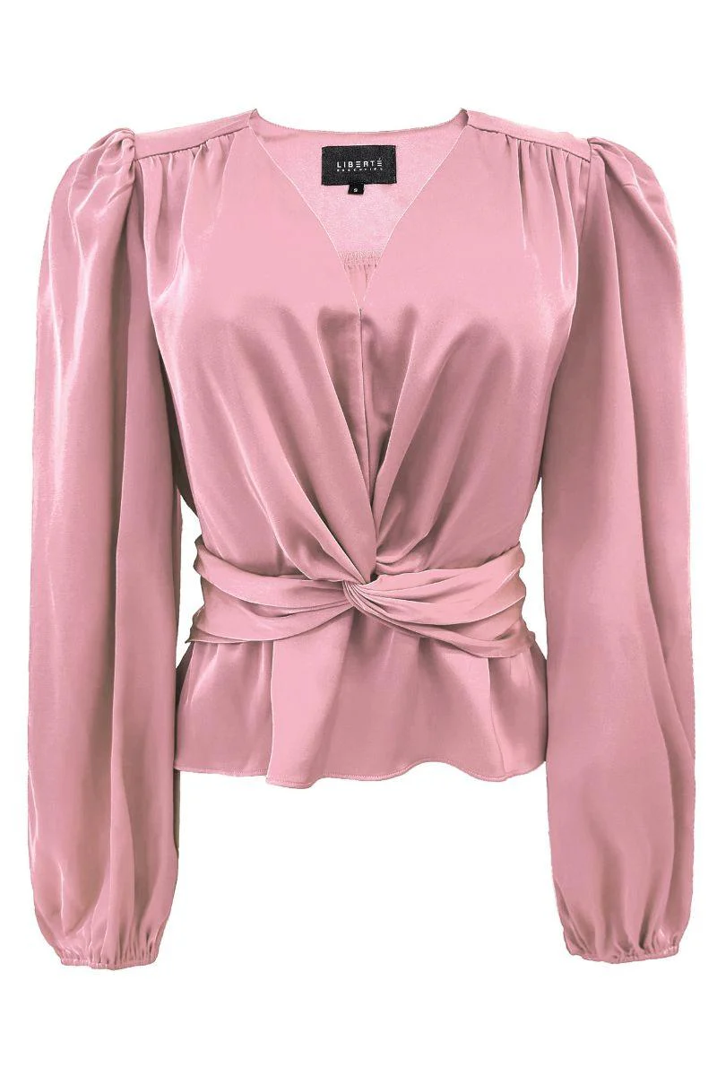 Tiki Ls Twist Blouse | Rose | Bluse fra Liberté - Image 2