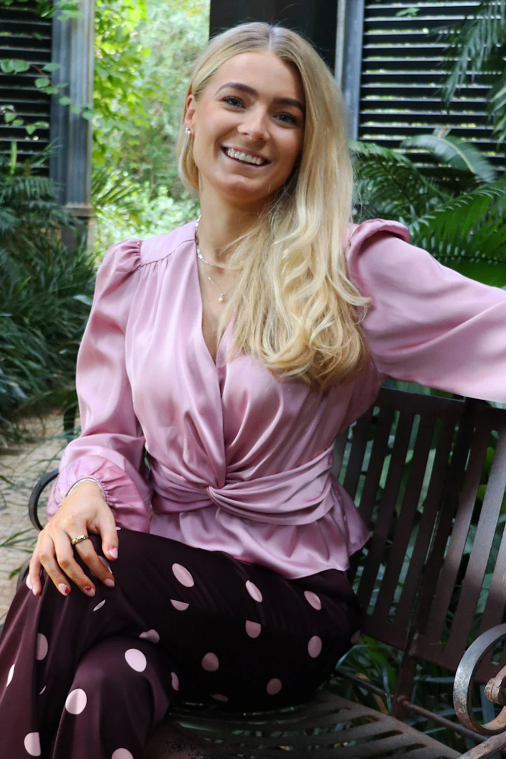 Tiki Ls Twist Blouse | Rose | Bluse fra Liberté - Image 3