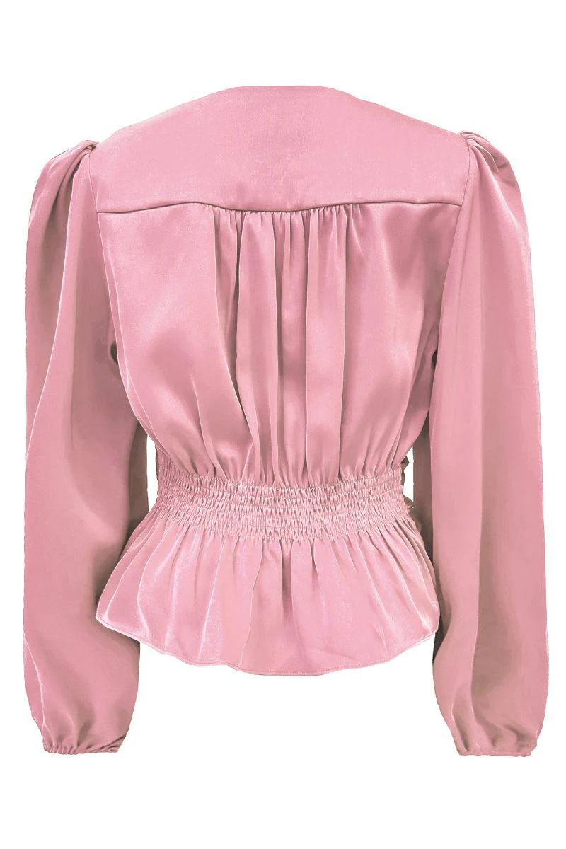 Tiki Ls Twist Blouse | Rose | Bluse fra Liberté - Image 4