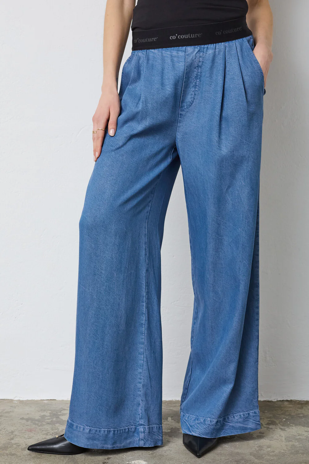 Tilly Logo Pant 41075 | Denim blue | Bukser fra Co'couture