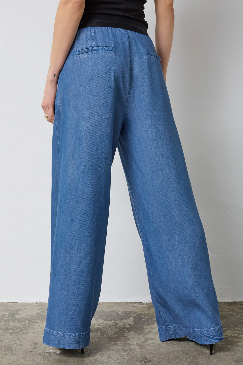 Tilly Logo Pant 41075 | Denim blue | Bukser fra Co'couture - Image 5