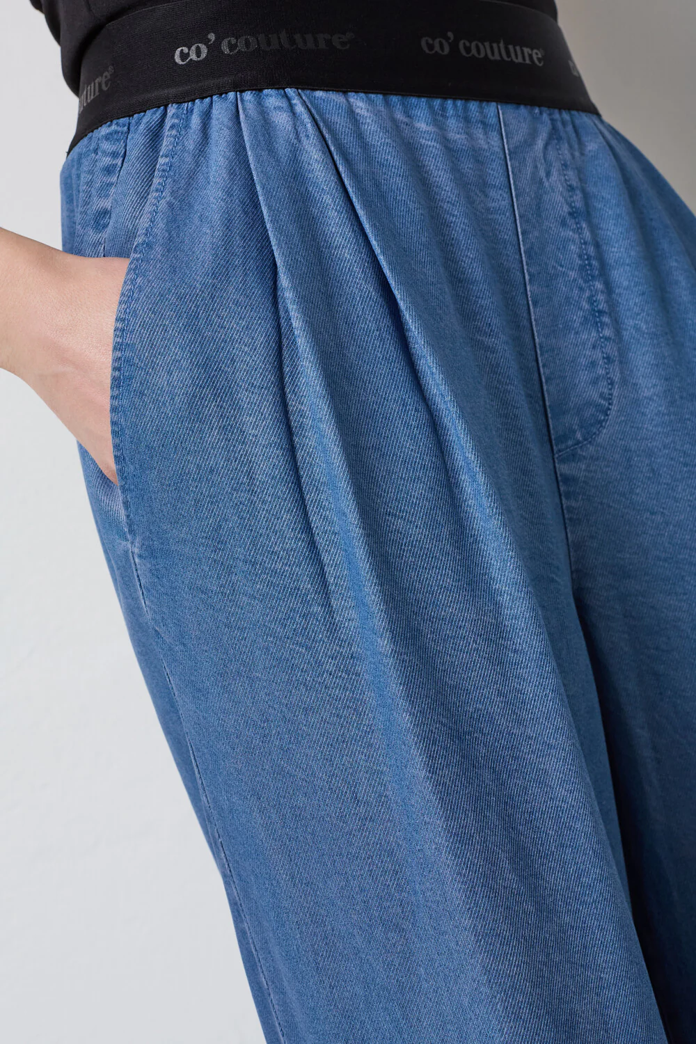 Tilly Logo Pant 41075 | Denim blue | Bukser fra Co'couture - Image 6