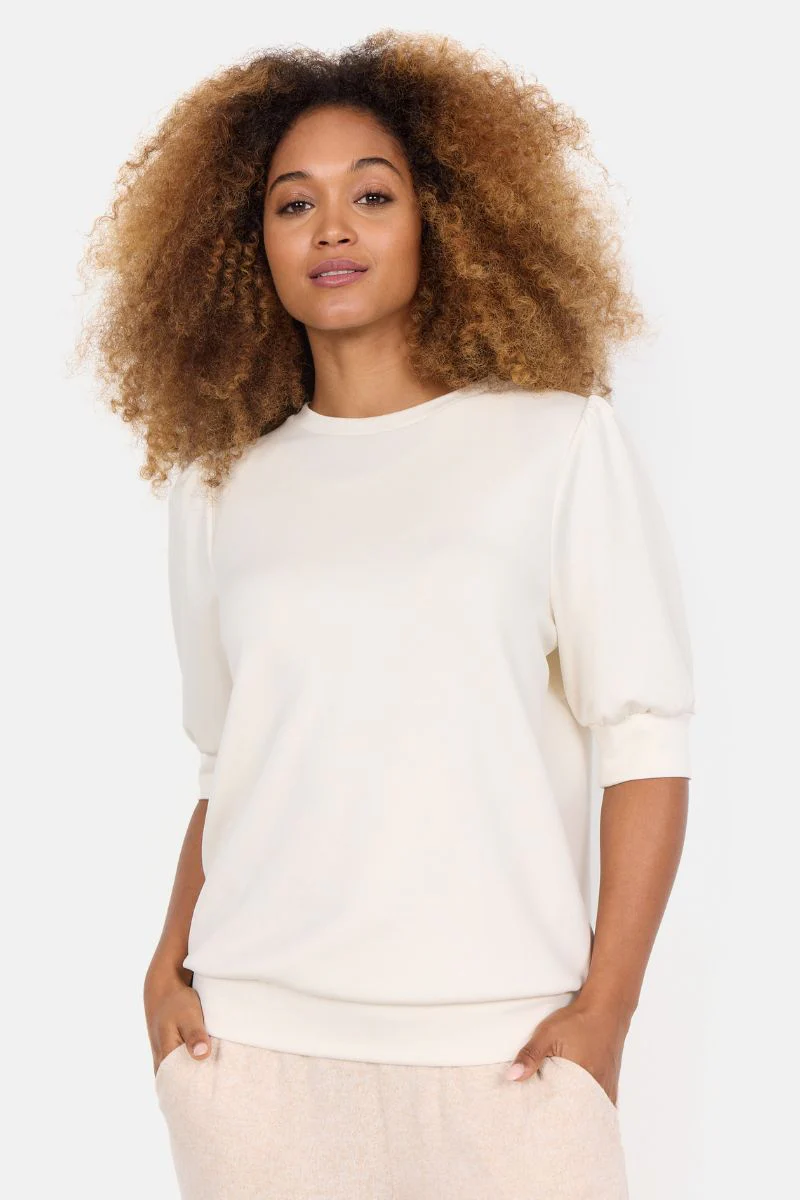 Tini Short Sleeve | Creme | Bluse fra Statebird - Image 4