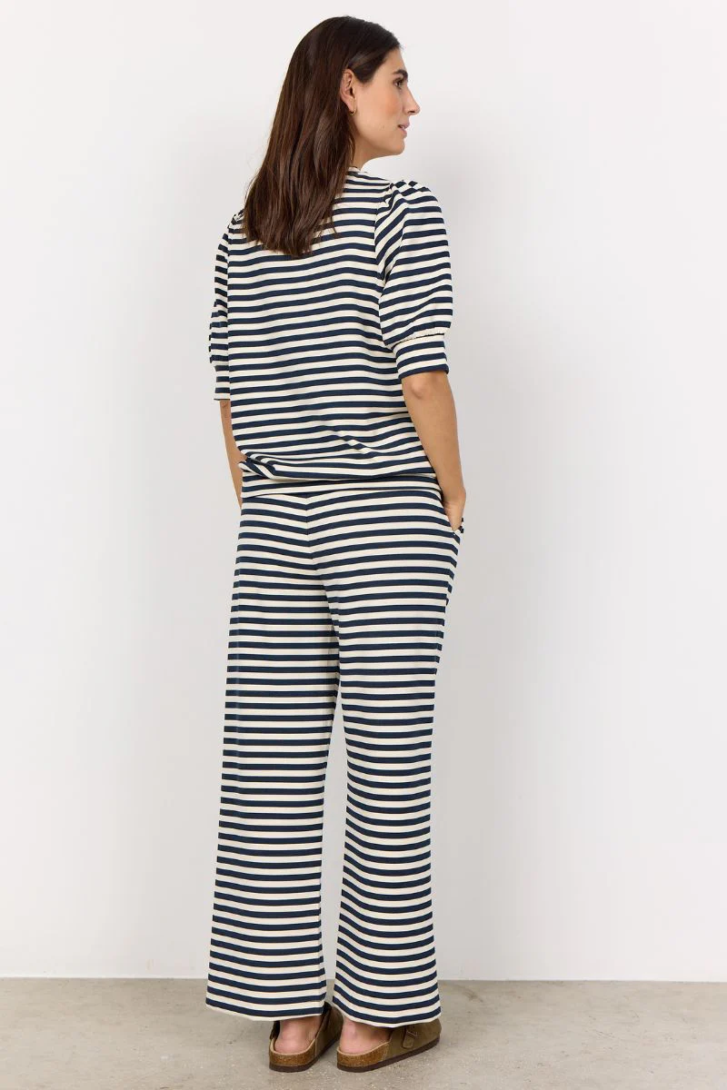 Tini Stripe Short Sleeve | Blå | Bluse fra Statebird - Image 6