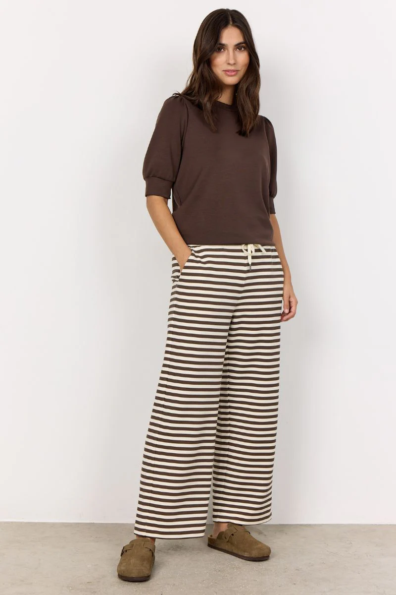Tini Stripe Wide Pants | Brun | Bukser fra Statebird - Image 8