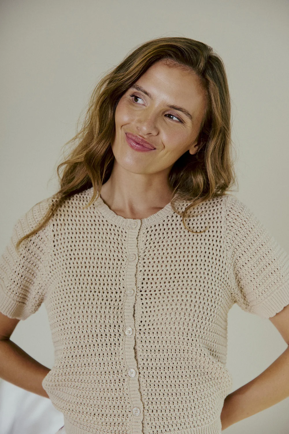 Tota Cardigan 207979 | Silver Mink | Cardigan fra Freequent - Image 8