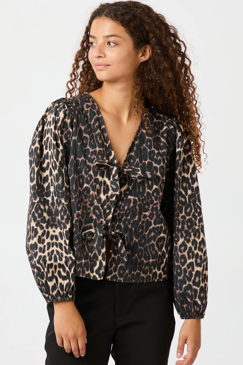 Tova Leo Blouse 164451 | Leopard | Bluse fra Neo Noir - Image 3