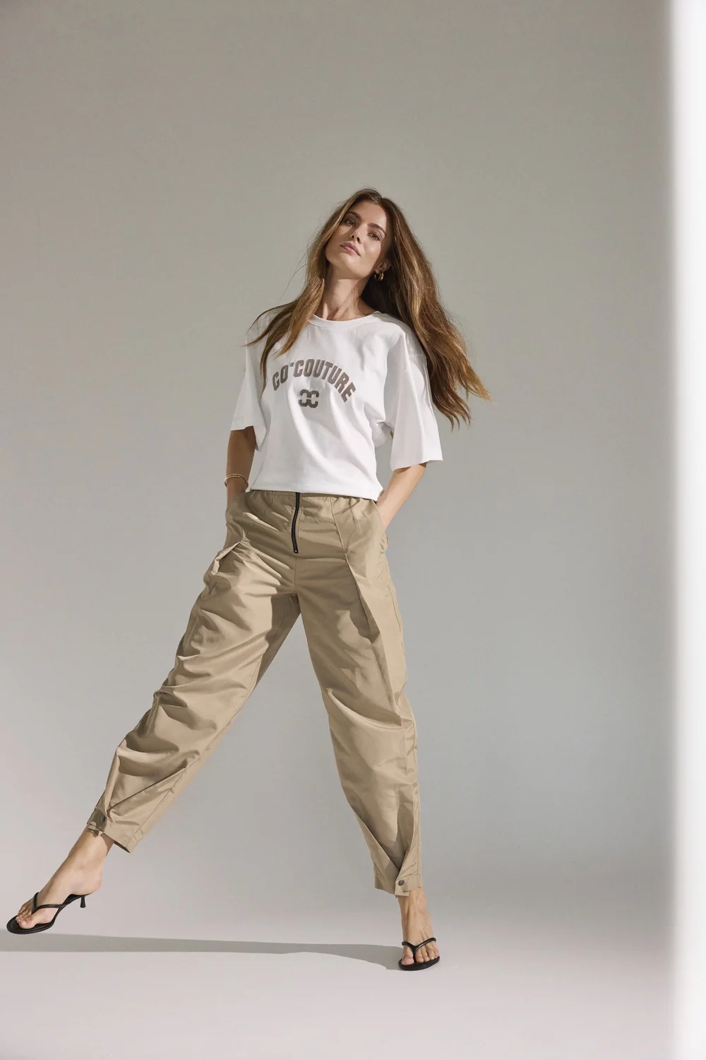 Trice Pleat Pant 41073 | Sand | Bukser fra Co'couture - Image 3